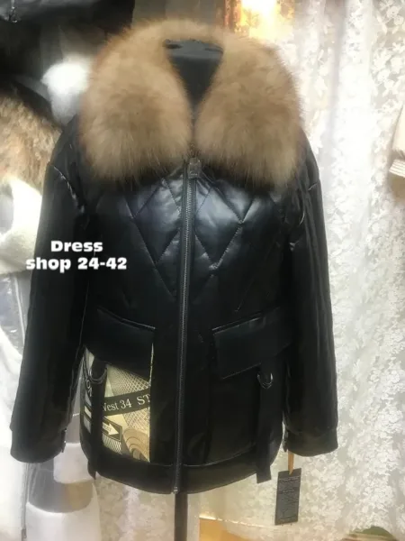 Куртка из ткани Эко кожа — фото 3