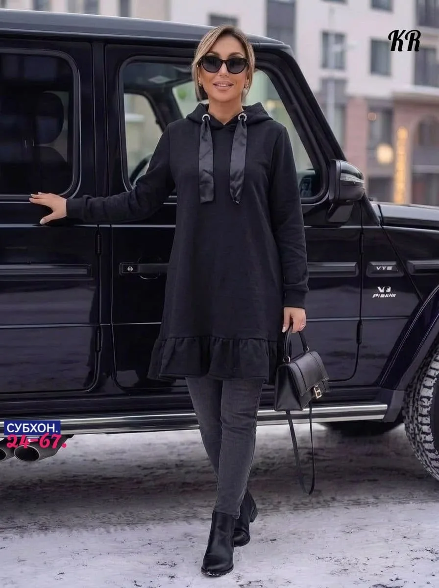 Платье-туника на флисе — фото 2