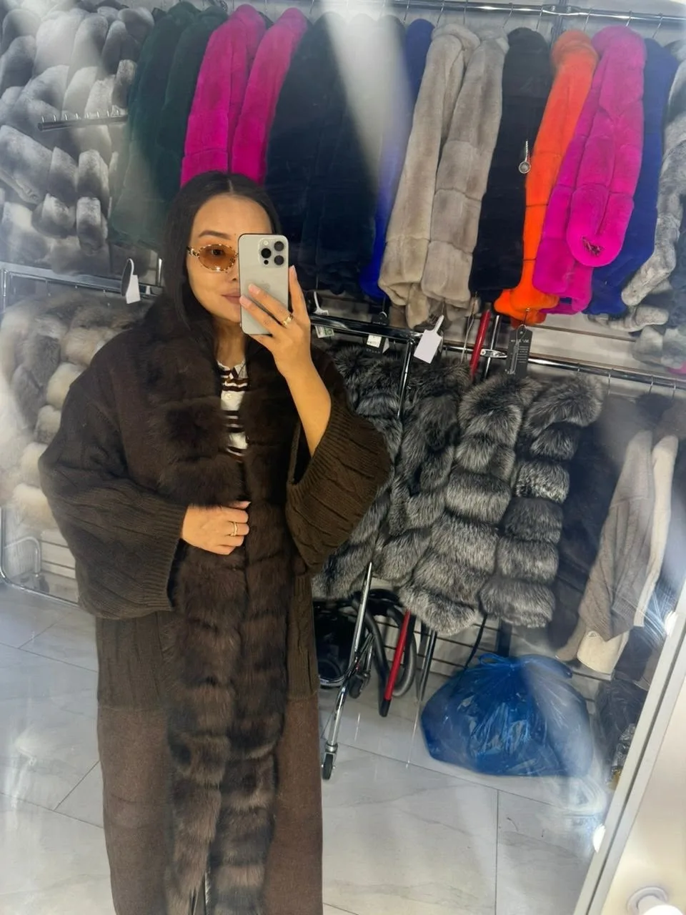 Куртка Шерсть с отделкой из натурального меха — фото 3