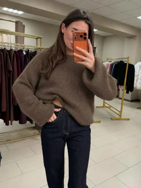 Свитер вязаный oversize — фото 5