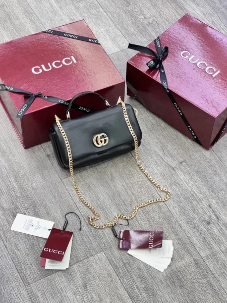 Женская сумка GUCCI, натуральная кожа — фото 3