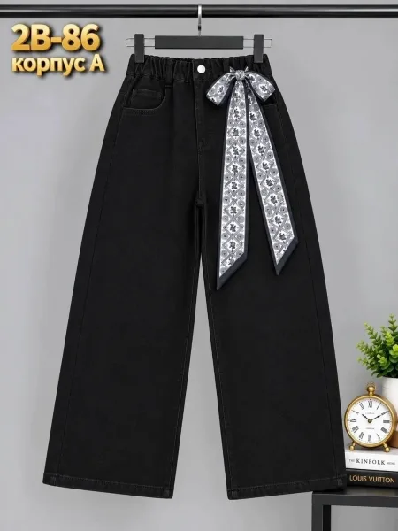 Джинсы с начесом в комплекте из 6 штук разного размера — фото 1