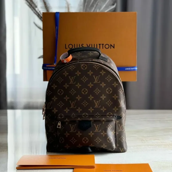 Рюкзак LV, натуральная кожа + канва ЛЮКС — фото 3