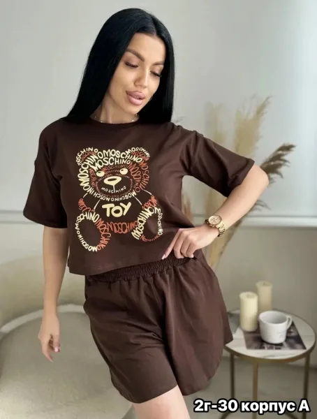Пижама шорты из хлопка — фото 10