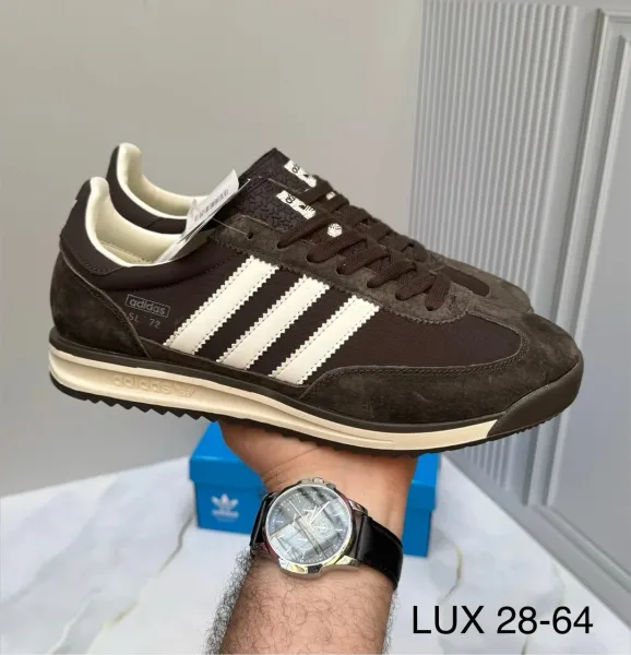 Мужские кеды Adidas из натуральной замши — фото 1