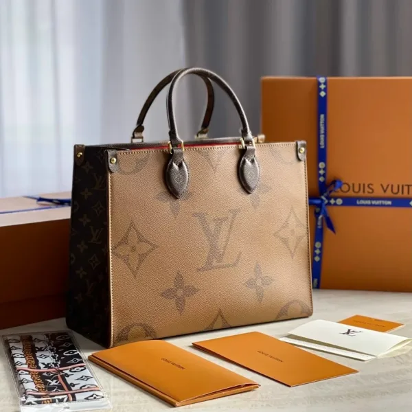 LV сумка кожа натуральная + канва Люкс — фото 5