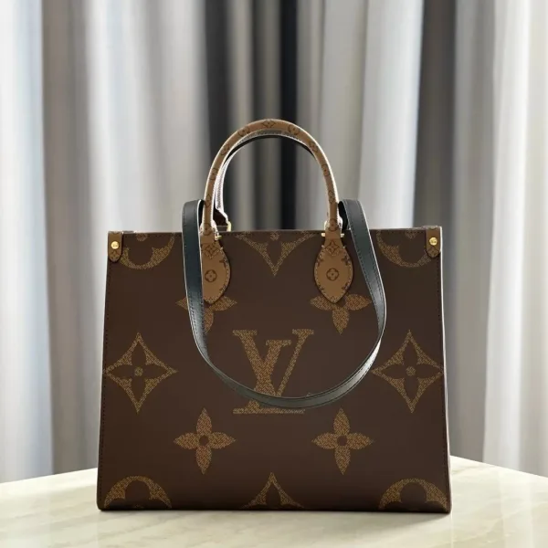 LV сумка кожа натуральная + канва Люкс — фото 14