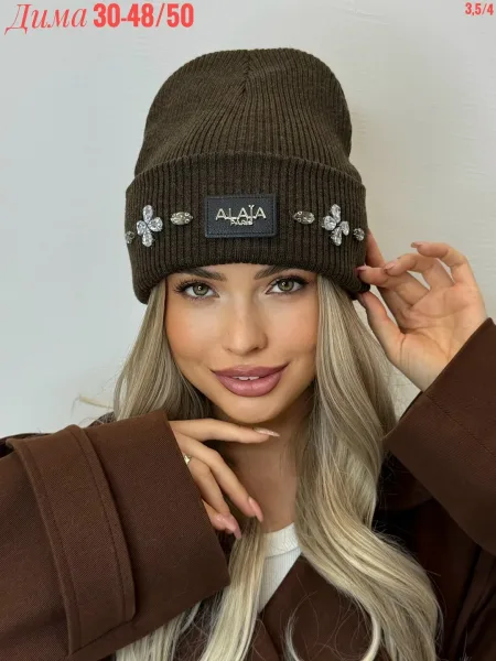 Шапка из смеси шерсти и акрила — фото 5