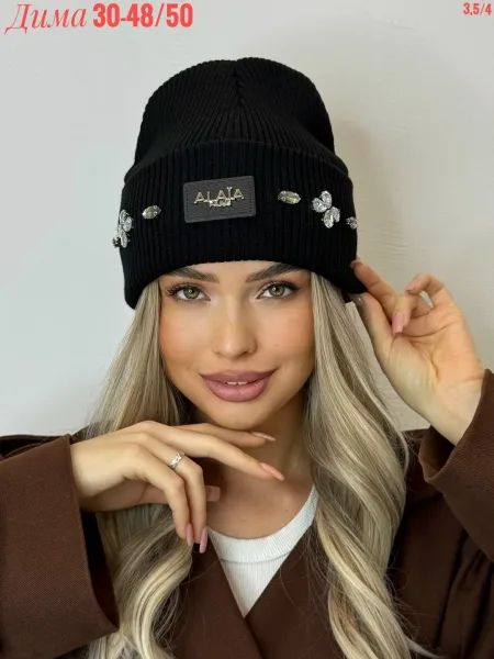 Шапка из смеси шерсти и акрила — фото 10