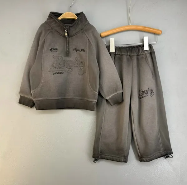 Костюм oversize утеплённый на велюре Unisex — фото 4