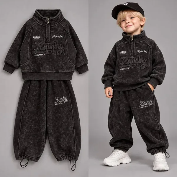 Костюм oversize утеплённый на велюре Unisex — фото 7