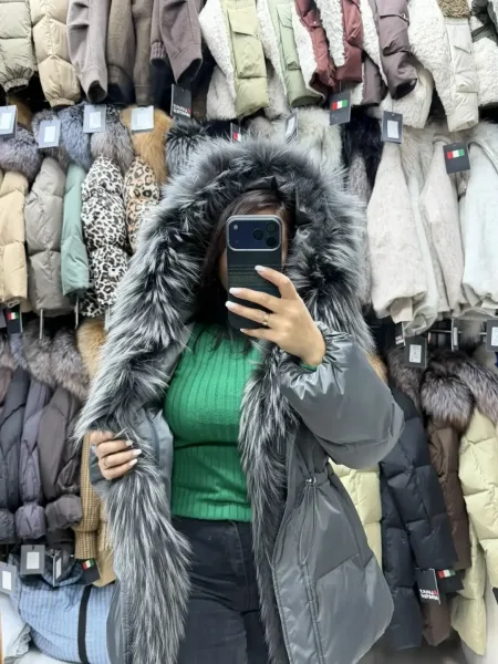 Пальто женское из биопуха — фото 3