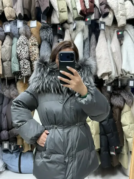 Пальто женское из биопуха — фото 4