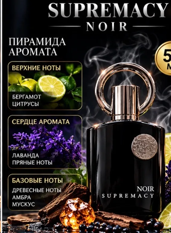 SUPREMACY NOIR элегантный мужской парфюм для уверенных в себе мужчин — фото 2