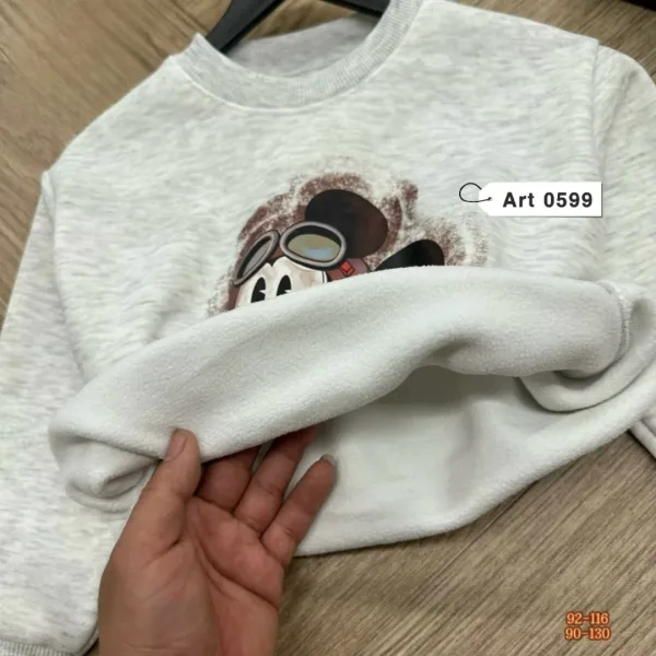 Кофта из хлопка с начесом, подходит для повседневного ношения — фото 4