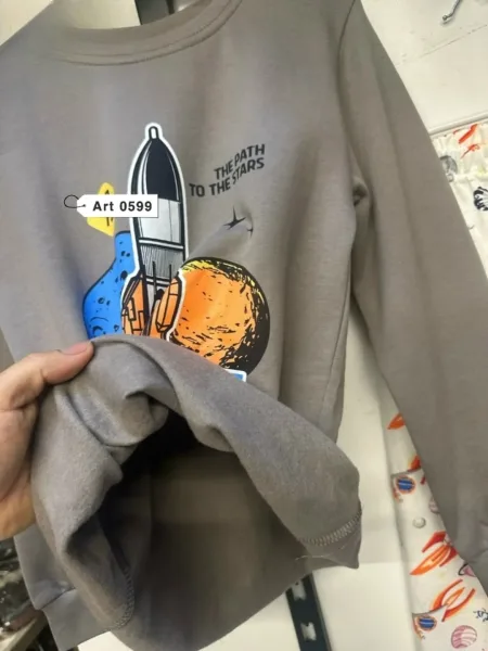 Пижама из мягкого хлопка с начесом, подходит для сна — фото 6
