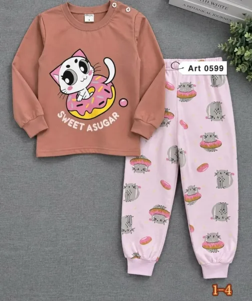 Пижама из мягкого хлопка с начесом, подходит для сна — фото 5