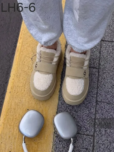 Зимние ботинки UGG на платформе из premium-материала — фото 27