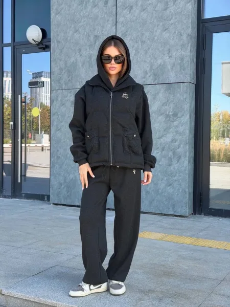 Костюм-тройка Chrome Hearts, хлопок на флисе — фото 4