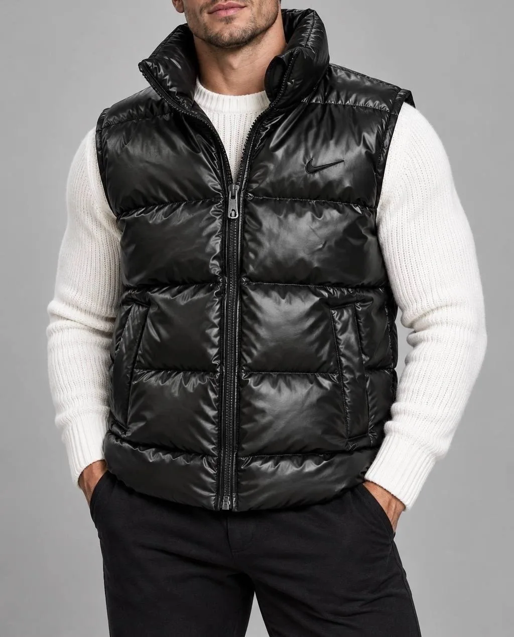 Спортивная жилетка из термохромной прорезиненной ткани с защитой от ветра и прохлады — фото 1