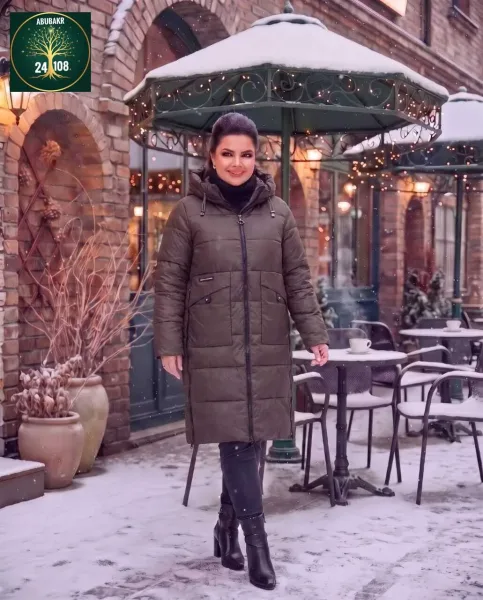 Женская куртка зима из ткани холлофайбер — фото 1