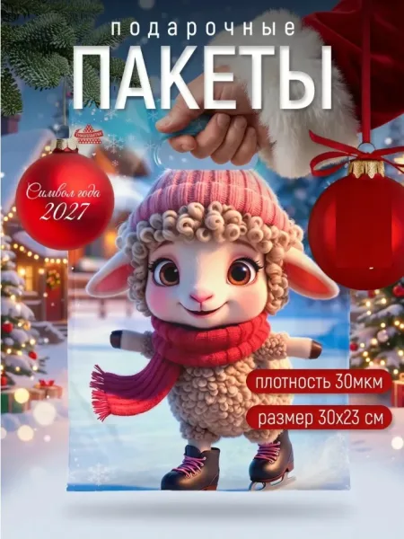 Новогодние подарочные пакеты с символом наступающего года — фото 1
