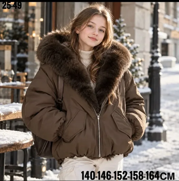 Куртка зимняя с мембраной и натуральным мехом — фото 1