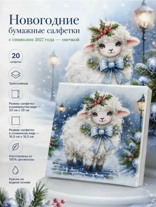 Трёхслойные салфетки необычайно мягкие на ощупь, при этом они отлично впитывают влагу и не рвутся — фото 1