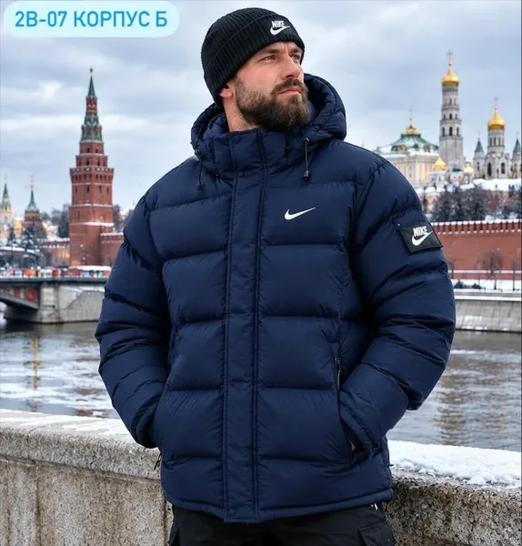 Зимняя куртка для мужчин из синтепона — фото 1