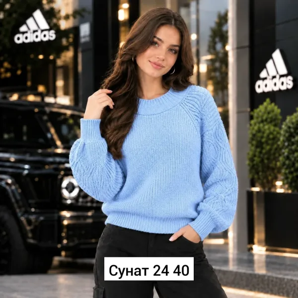 Однотонный джемпер из натурального кашемира — фото 9