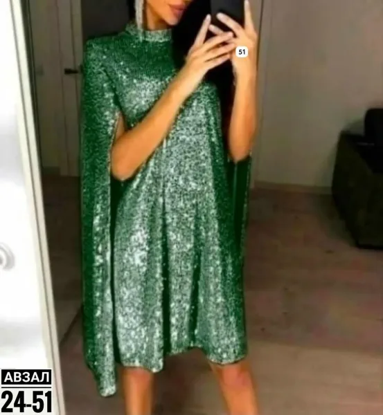 Платье из пайетки с подкладкой, идеальная посадка по фигуре — фото 3