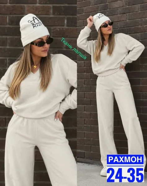 Костюм двойка из ткани кашемир + лапша — фото 3