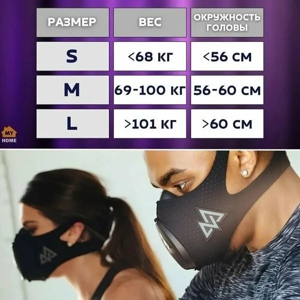 Training Mask Цвет черный; муар — фото 10