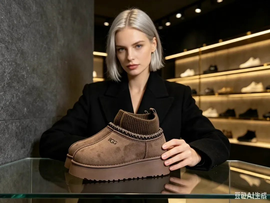 Зимние ботинки UGG на платформе из натуральной замши — фото 2