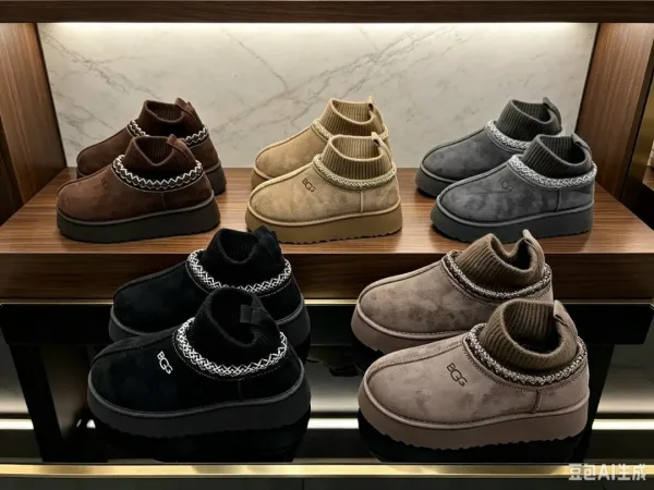 Зимние ботинки UGG на платформе из натуральной замши — фото 31