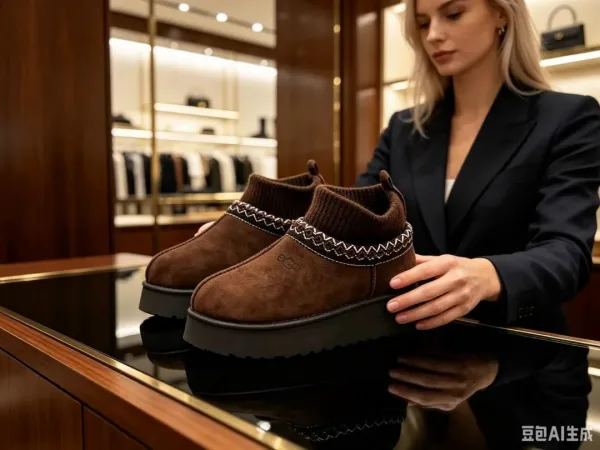 Зимние ботинки UGG на платформе из натуральной замши — фото 16