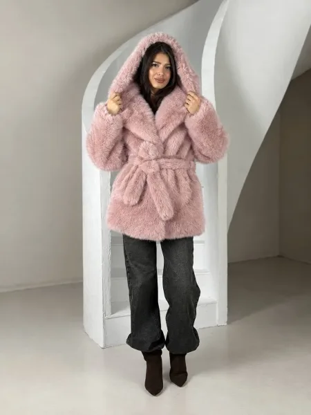 Шуба женская из искусственного меха — фото 5