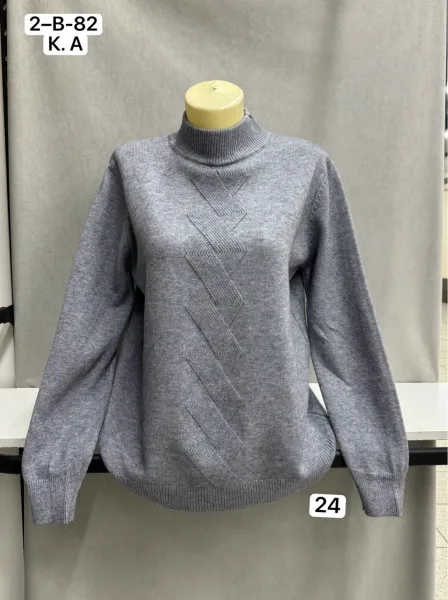 Свитер из смесового материала с добавлением кашемира и эластана — фото 2