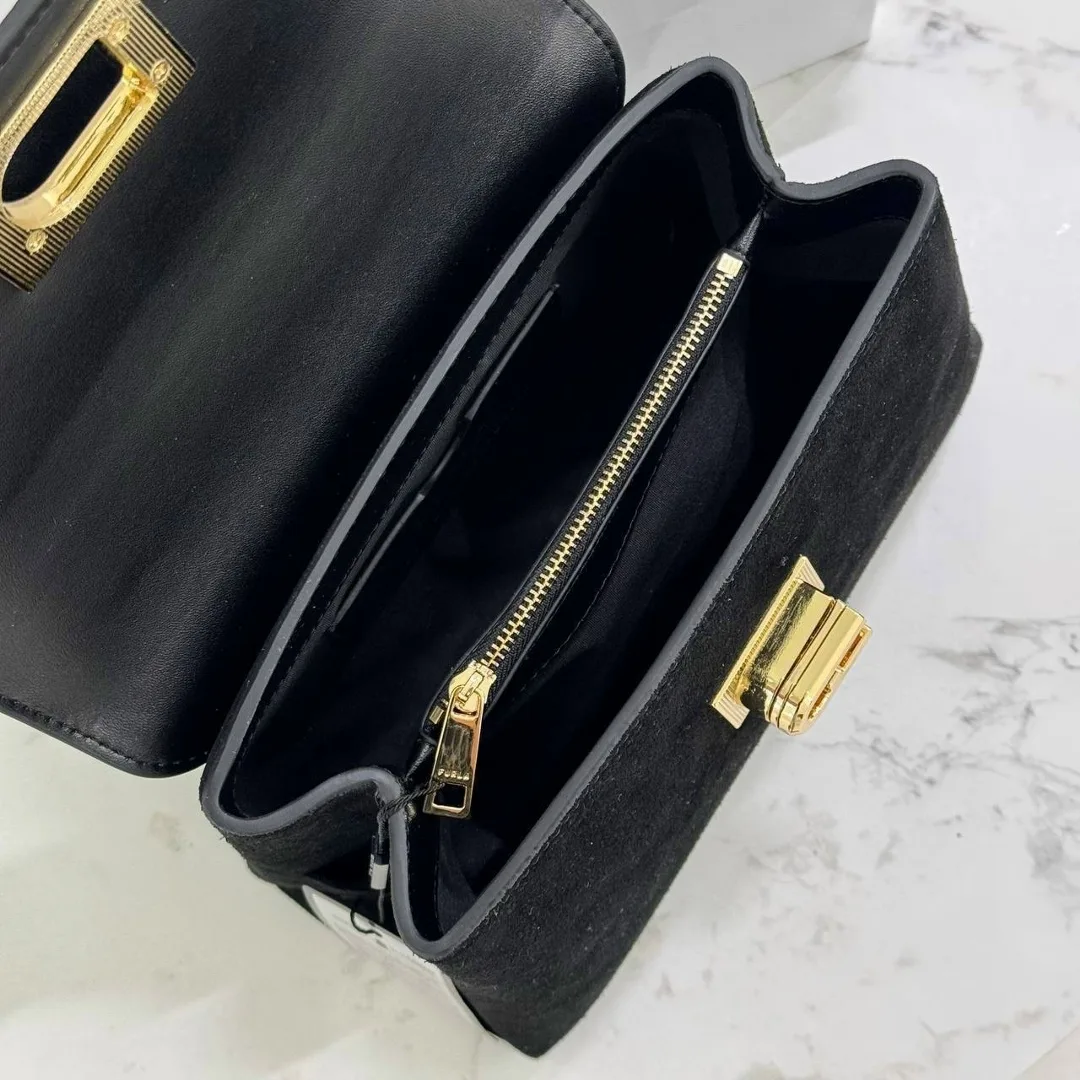 FURLA сумка из замши натуральной и кожи натуральной — фото 8