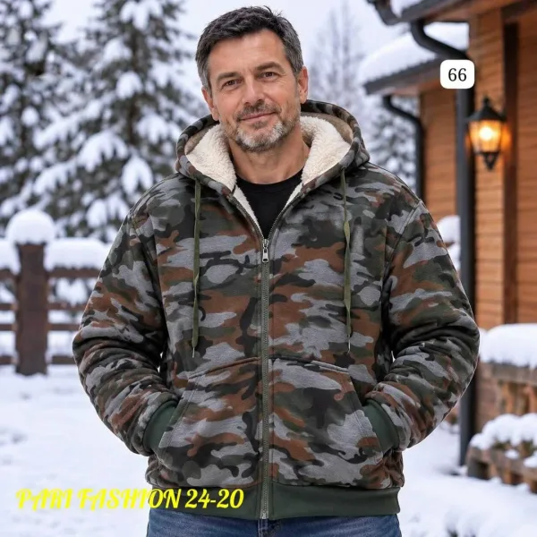Утеплённая флисовая Толстовка С мехом прямо зима — фото 4