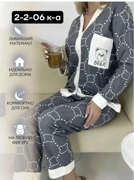 Пижама женская из хлопка — фото 3