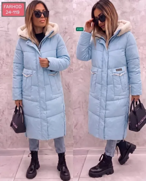 Утеплённая куртка из фабричного материала с наполнителем холофайбер — фото 6