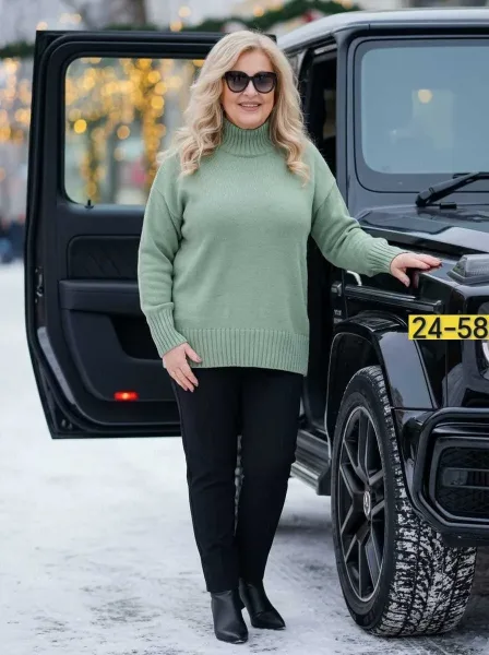 Платье из вязаного кашемира — фото 1