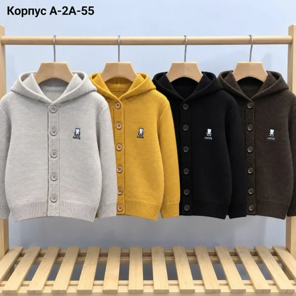 Трикотажный кардиган с капюшоном, подходит для повседневного ношения — фото 2