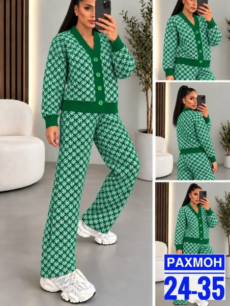 Костюм двойка из ткани вязка — фото 2