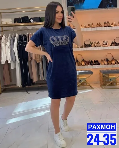 Платье из велюра — фото 2