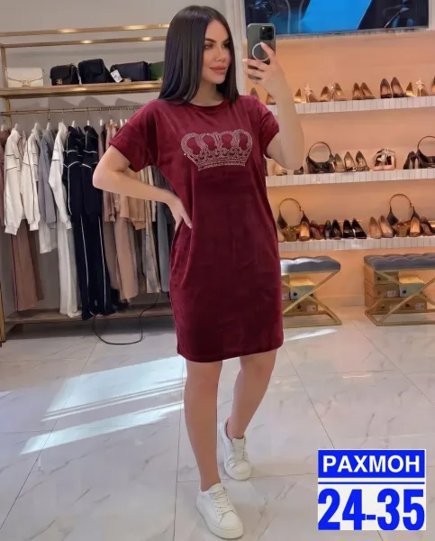 Платье из велюра — фото 3