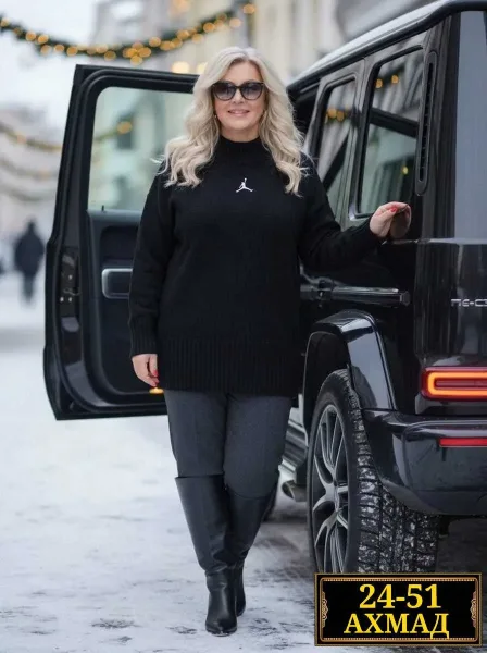 Платье из вязаного кашемира — фото 1