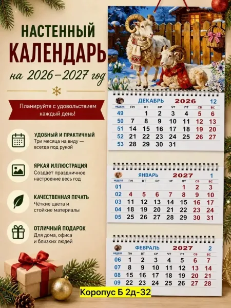 Игрушка из бумаги, настенный календарь — фото 1