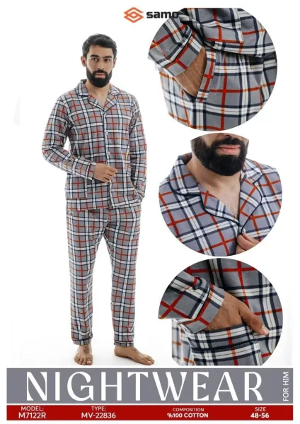 Мужская пижама из 100 хлопка — фото 2